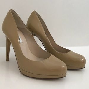 L. K. Bennett Sledge Taupe Patent Pump 37